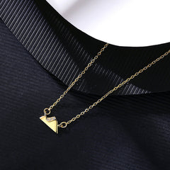 Aetolia 925 Sterling Silver 18K Gold Plated Tiny Mountain Pendant Necklace SN564