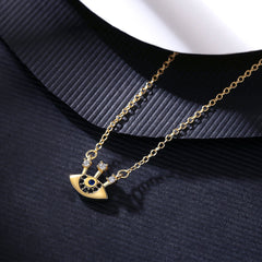 Aetolia 925 Sterling Silver 18K Gold Plated Evil Eye Pendant Necklace SN572