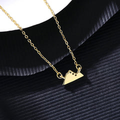 Aetolia 925 Sterling Silver 18K Gold Plated Tiny Mountain Pendant Necklace SN564