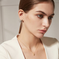 Aetolia 925 Sterling Silver 18K Gold Plated Digit 0 Pendant Necklace SN558