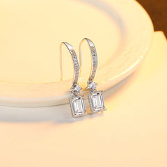 Aetolia 925 Sterling Silver 18K Gold Plated Rectangle Drop Earrings SE20071804