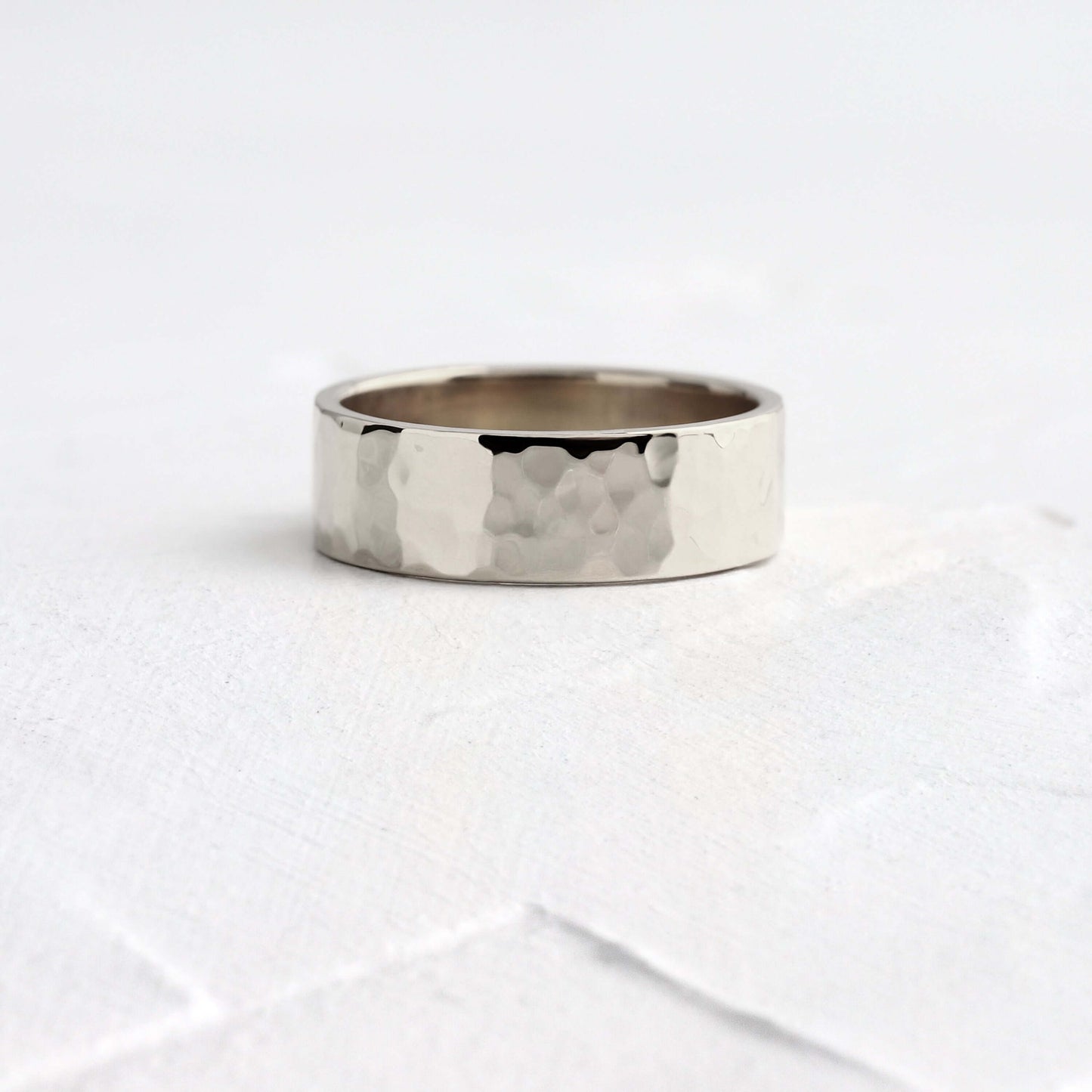 Hammered Band, 5mm, Size 12.5 - In Stock