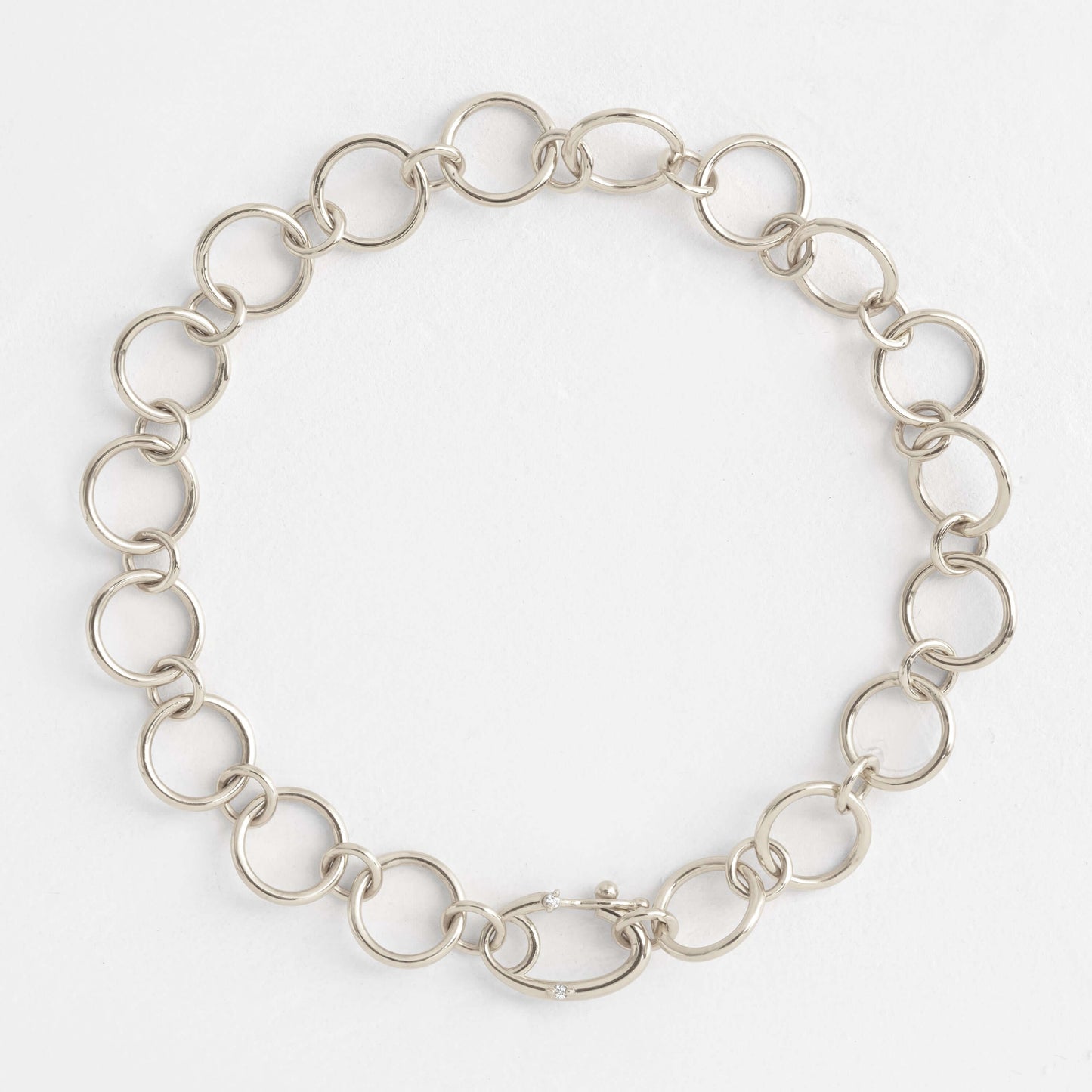 Oval Catch Clasp Chain Bracelet