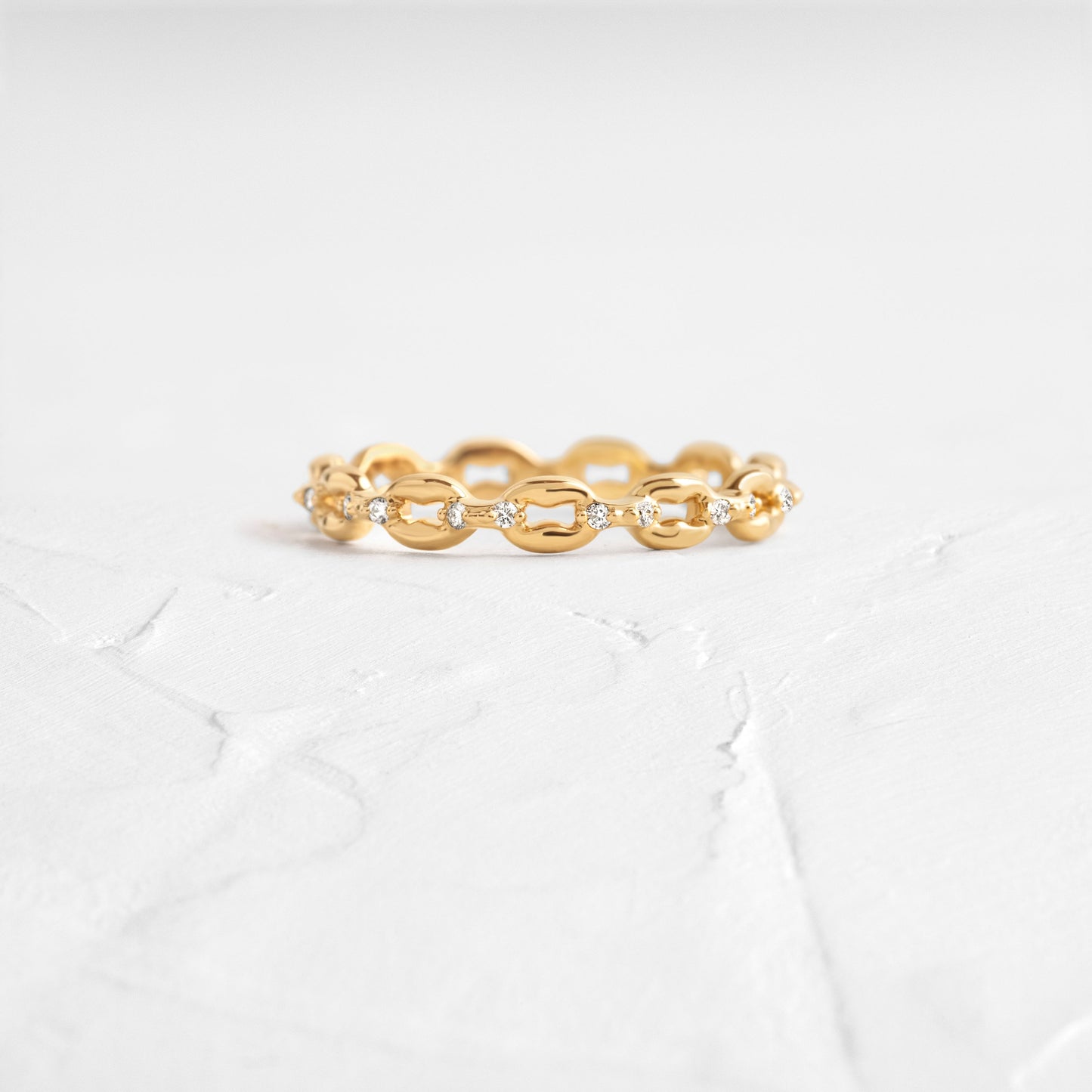 Mariner Chain Ring with Diamonds - In Stock