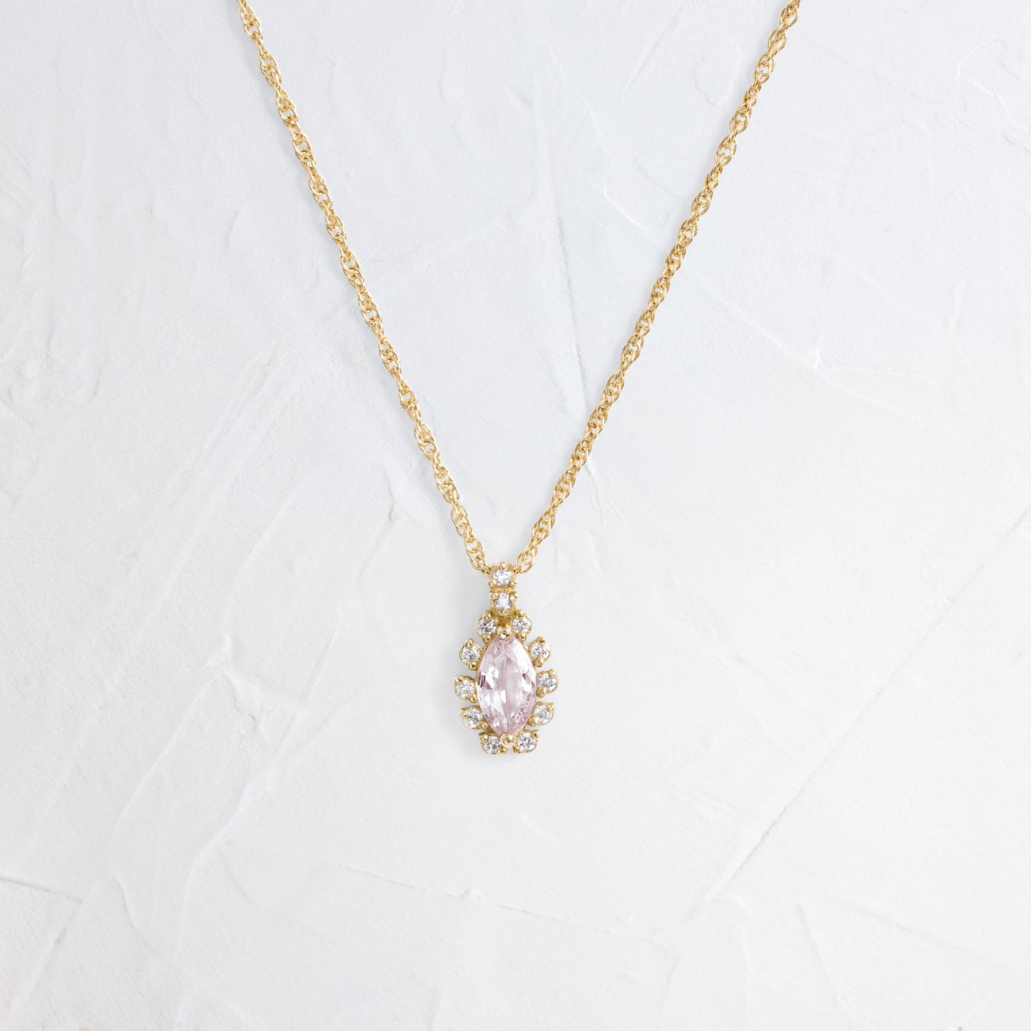 Atoll Necklace, Pink Sapphire - In Stock
