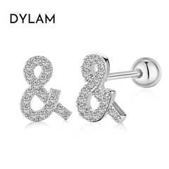 Aetolia New Fashion Sterling Silver 925 Screw Back Earring Symbol Meaningful Stud Earrings