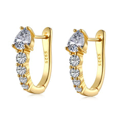 Aetolia Trendy Teardrop Snake Shape Jewelry Cz Cubic Zirconia Diamond Earring 18K Gold Plated Hoop For Women Earrings Party Jewelry