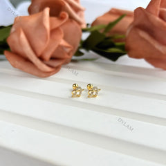 Aetolia Popular Valentines Love Heart 18k Gold S925 Sterling Silver Earrings Cute Small Heart CZ Stud Earrings For Girlfriend