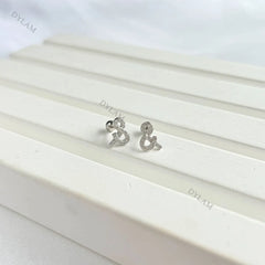 Aetolia New Fashion Sterling Silver 925 Screw Back Earring Symbol Meaningful Stud Earrings