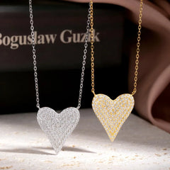 Aetolia Custom Personalized Cz 5A Zircon Chain 18K Gold Plated Necklace For Women Jewelry 925 Sterling Sliver Heart Tennis Necklaces