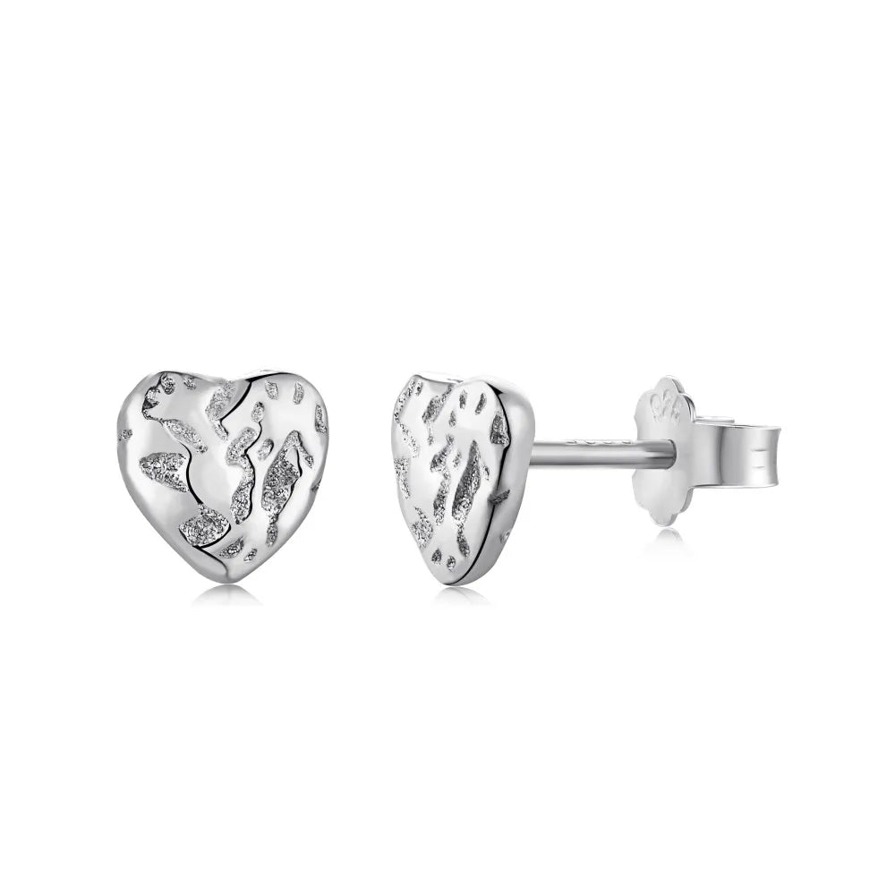 Aetolia Minimalist Irregular Studs Earrings Jewelry Silver Stud Earrings S925 Sterling Women Cute Trendy Statement Heart Earrings