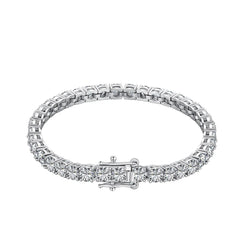 Aetolia No Moq Fine Jewelry S925 Sterling Silver Rhodium Plated Diamond Round Cut 4mm 5A Cubic Zirconia Tennis Bracelets bangles