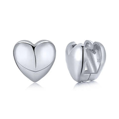 Aetolia Fashion Valentine Day Gift Stylish Chunky Statement S925 Stud 18K Gold Jewelry Plain Heart Trendy Silver Earrings