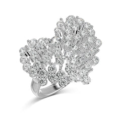 Aetolia Sparkling Trendy Cz Cubic Zircon Heart Shape Engagement Ring 925 Sterling Silver Rings Jewelry Set Wedding Band For Women