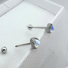 Aetolia Colored Stones Earrings Pearl Kids Jewelry Silver Stud Earrings 925 Sterling Trendy Statement Women Cute Heart Earrings