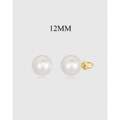 Aetolia Best Selling Bijoux 18K Gold Plated Needle Studs Earring 925 Sterling Silver Shell Pearl Stud Earrings Jewelry Women