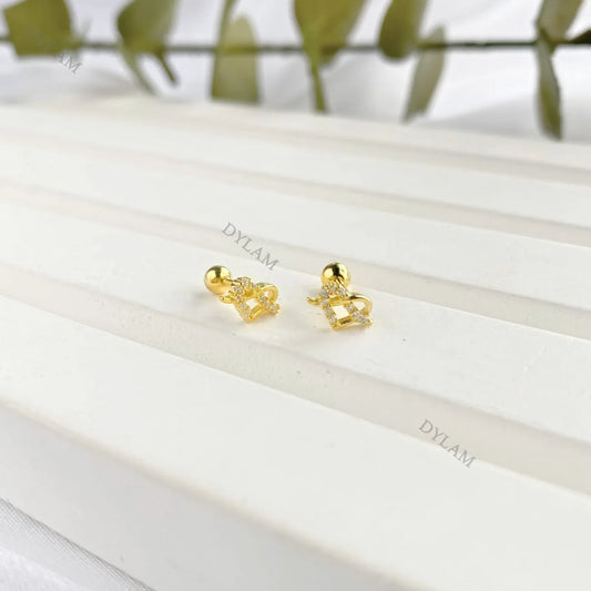 Aetolia 2022 Popular Valentines Love Heart 18k Gold S925 Sterling Silver Earrings Cute Small Heart CZ Stud Earrings For Girlfriend