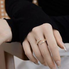 Aetolia New Arrival S925 Silver Marquise Ring Minimalist Wedding Engagement Customized 18K Gold Adjustable Rings For Women