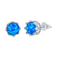 Aetolia Bohemia Jewelry Opal Handmade 18K Solid Blue Gold Women Gift Stud Earrings Jewelry For Women Wholesaler Supplier