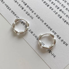 Aetolia 925 Sterling Silver Beaded Hoop Earrings Round Huggie Earrings Hypoallergenic Hoop Earrings for Women