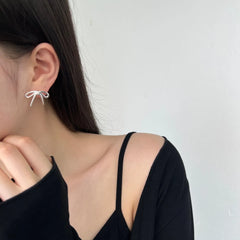 Aetolia In Stock New Arrival Bow Knot Ribbon Ear Stud Earrings Women S925 Sterling Sliver Earring Necklace Earring Jewelry Set