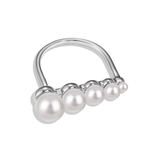 Aetolia No Moq Elegant Retro Classic Design Accessory S925 Sterling Silver Ring Shell Pearl Rings Jewelry For Women