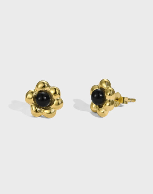 Aetolia Oem Odm Trendy Fast Shipping Flower Shape 925 Sterling Silver Stud Earring 18K Gold Plated Studs Earrings Jewelry Women