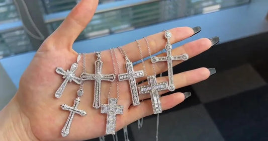 Aetolia Unisex Best Seller Fashion Personalized Hip Hop Adjustable Twinkle Cross Pendant Sterling Silver 925 Necklaces Custom