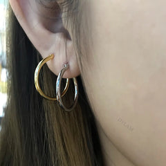 Aetolia Jewelry Factory Gold Color Hoop Aetolia For Women Small Big Circle Designer Korean Huggie Chunky Statement Silver Earrings