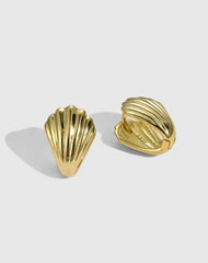 Aetolia Trendy In Stock Low Price U Shell Shape S925 Sterling Silver Stud Earring 18K Gold Plated Earrings Jewelry Women Luxury