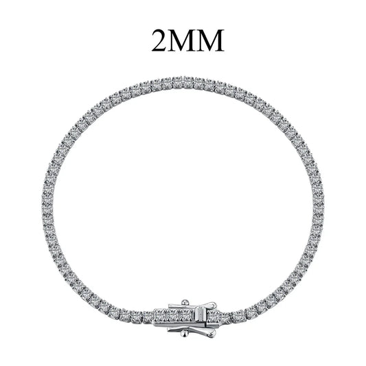 Aetolia Custom Mujeres Pulseras Diamond Charm Bracelet Bangles Cubic Zircon Cuban Link Jewelry 925 Silver Tennis Bracelets Women