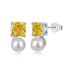 Aetolia Hypoallergenic Wholesale Luxury 925 Sterling Silver Accessories Earrings 5A Zircon Stud Shell Pearl Earrings Jewelry Women