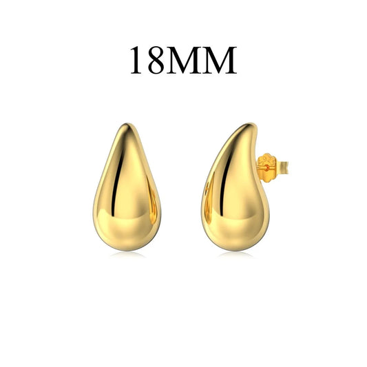 Aetolia Wholesale Hot Sale S925 Silver Fine Jewelry Melon Seed Geometric Earring 18K Gold Plated WaterDrop Stud Earrings For Women