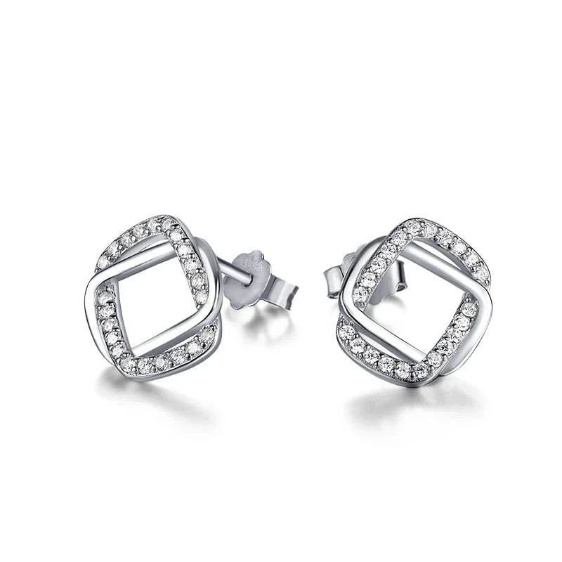 Aetolia Zircon Stud Earrings Simulated Cubic Zircon Earrings Aetolia Korean Fashion Luxury 925 Sterling Silver Studs Earrings