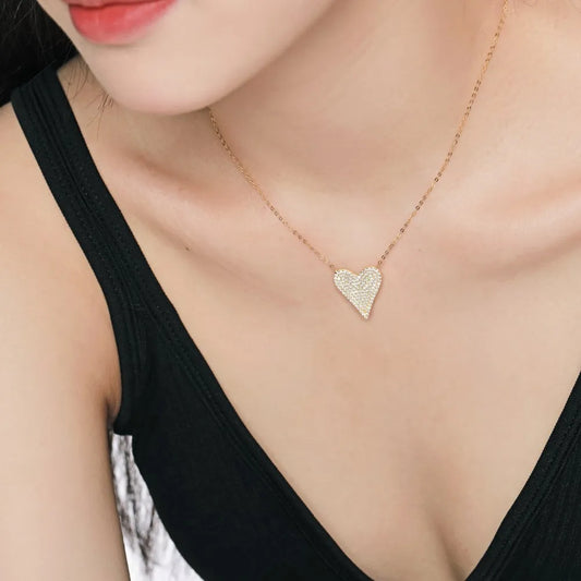 Aetolia Custom Personalized Cz 5A Zircon Chain 18K Gold Plated Necklace For Women Jewelry 925 Sterling Sliver Heart Tennis Necklaces