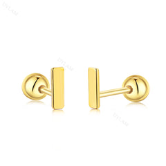 Aetolia Hypoallergenic 18k Gold Earrings Jewelry 925 Sterling Silver Screw Earrings Statement Alphabet Initial Letter Earring