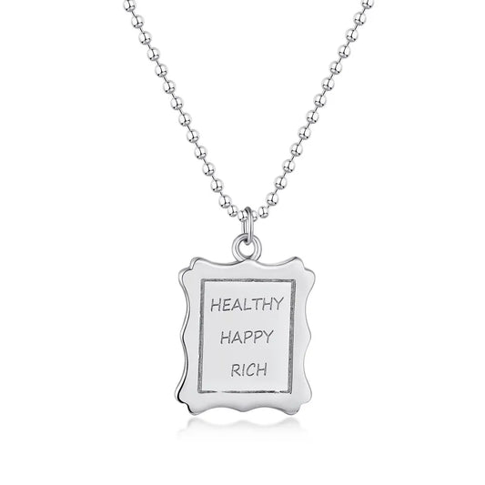 Aetolia Non Tarnish Hypoallergenic Nickel Free 925 Sterling SilverJewelry Alphabet Square Baby Pendant Necklace for Child Children Kid