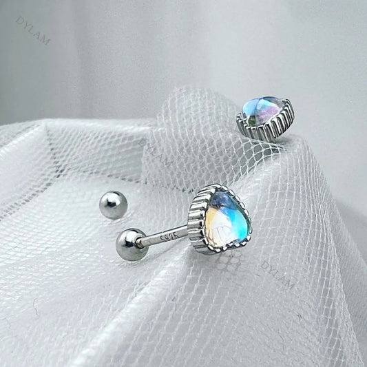 Aetolia Colored Stones Earrings Pearl Kids Jewelry Silver Stud Earrings 925 Sterling Trendy Statement Women Cute Heart Earrings