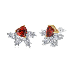 Aetolia Fancy Bridal Gemstone Zircon Flower Sterling Silver Women's Stud Earrings Wholesale Bulk Gold Statement Earrings Women Luxury