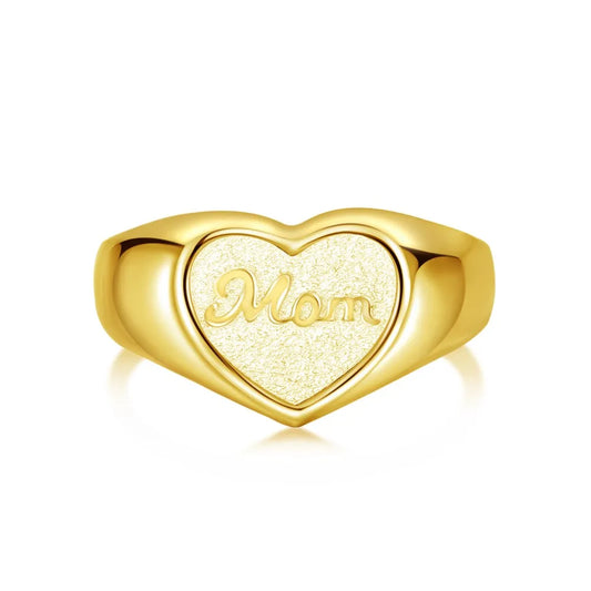 Aetolia Customized Stoned 18K Gold Plated Adjustable Ring S925 Sterling Silver Figt For MAMA Rings Jewelry Women Hollow Heart Sets