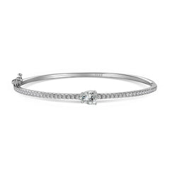 Aetolia New Arrived S925 Silver Bracelet Bangle Waterdrop Pear Cz Zirconia Wedding Jewelry Bracelets Bangles For Women