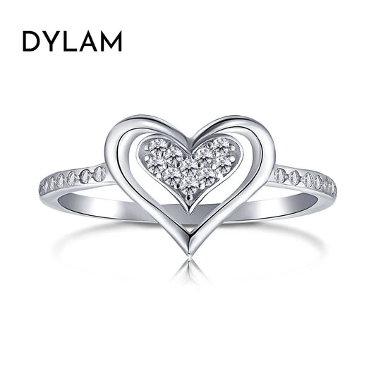 Aetolia Heart Rings Wedding Bling Bling Love Rings High Quality Zircon Wholesale Heart Zircon Rings For Engagement