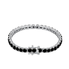 Aetolia No Moq Fine Jewelry S925 Sterling Silver Rhodium Plated Diamond Round Cut 4mm 5A Cubic Zirconia Tennis Bracelets bangles