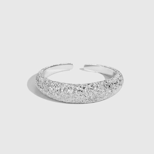 Aetolia Sample Exclusive Design Solid s925 Sterling Silver ring Jewelry Rhodium Plated Tinfoil Pleats Stylish Resize Adjustable Rings