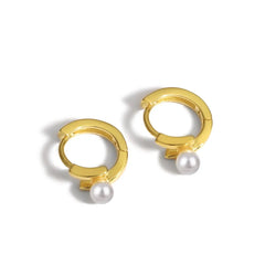 Aetolia Fashion Drop Earrings Vintage Pearls Geometric Statement Women Jewelry 925 Sterling Silver Fresh Water Pearl Hoop Earring Studs