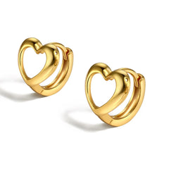 Aetolia Fashion Jewelry Femme Korean Studs 18K Gold Plated Heart Butterfly Earing 925 Sterling Silver Hoop Earrings Women Luxury