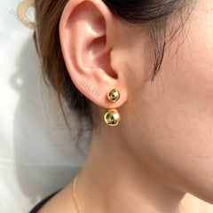 Aetolia Low MOQ Wholesale Stack Back Rear Hanging Trendy Best Plain Ear Jackets Stud 925 Sterling Silver 18k Gold Plated Earrings