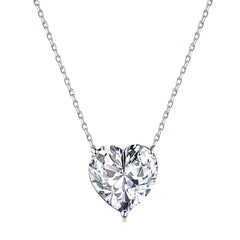 Aetolia Collier Collar Bling Heart Chain Cubic Zirconia Pendant 925 Sterling Silver Women 18K Gold Plated Jewelry Fashion Necklace