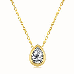Aetolia Collier Collar Bling Heart Chain Cubic Zirconia Pendant 925 Sterling Silver Women 18K Gold Plated Jewelry Fashion Necklace