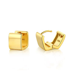 Aetolia square shape two side earring jewelry 18K gold plated sterling silver 925 statement stud clip on earrings